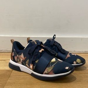 Navy Floral Ted Baker Sneakers